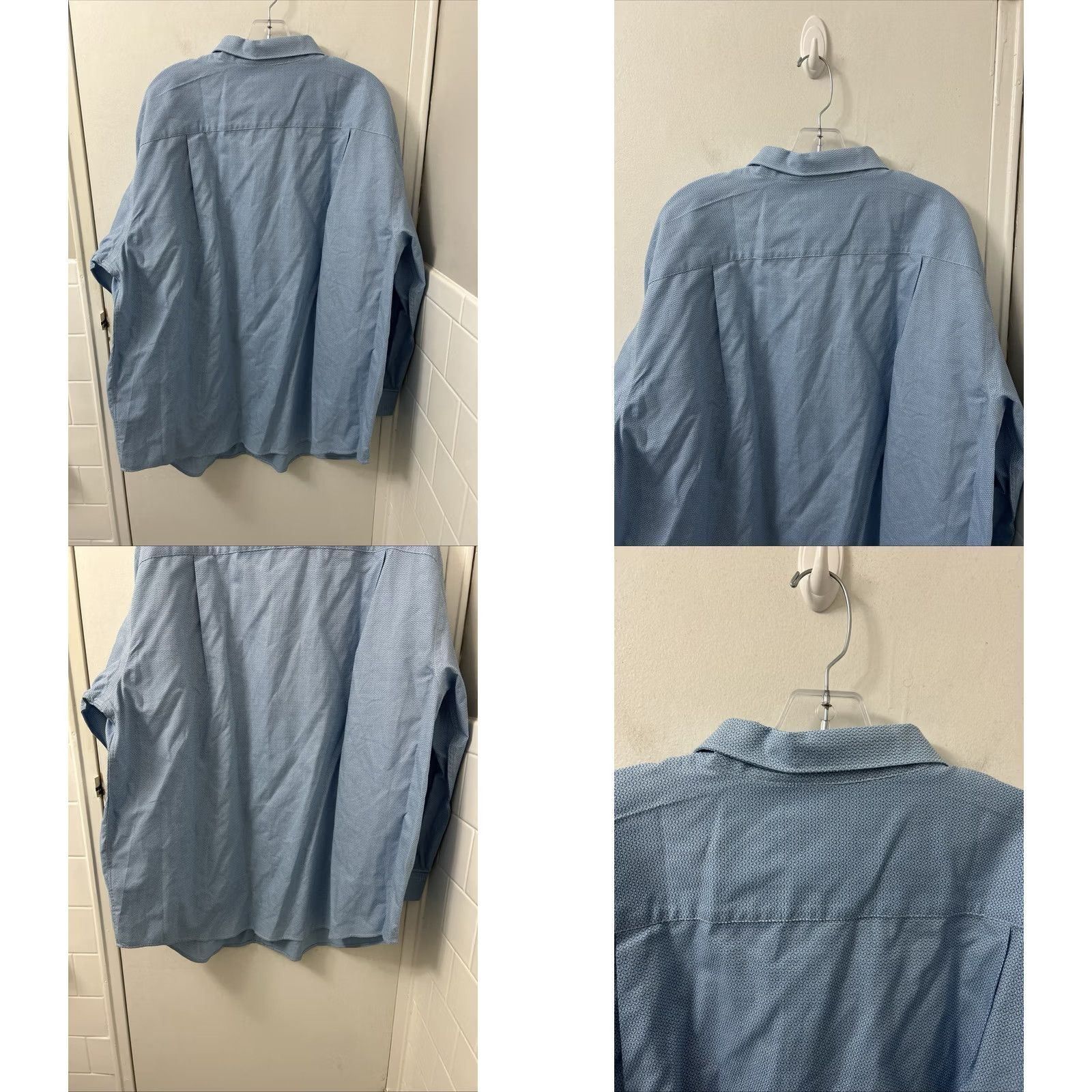 Vintage Synrgy Performance Shirt Mens 18.5 34/35 Blue Geometric Button Up NWT 5 MSRP Size US XXL / EU 58 / 5 - 8 Thumbnail