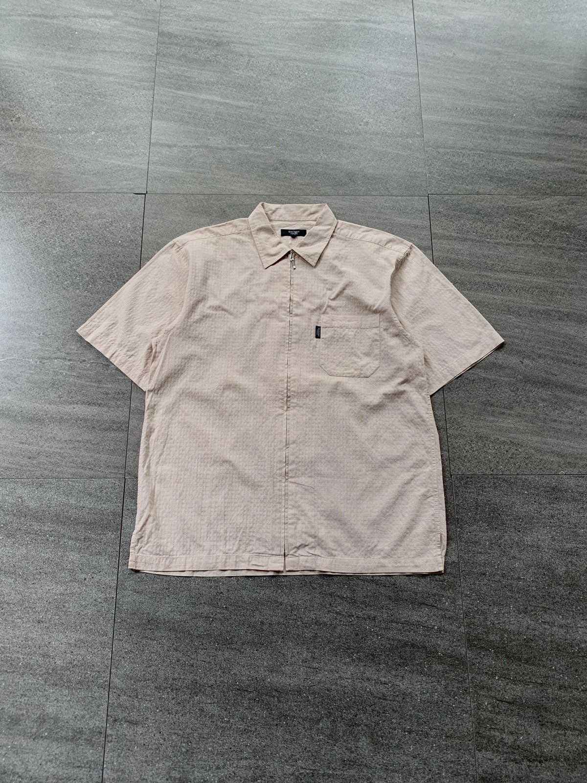 Yohji Yamamoto FREE TAX! Ysaccs Zip Up Textured SS Shirt Size US L / EU 52-54 / 3 - 1 Thumbnail