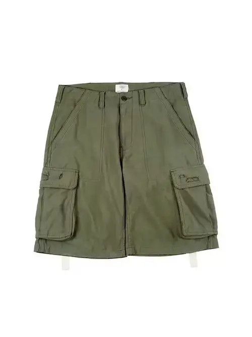 Japanese Brand 20SS Indigo Union Japan Olive Military Shorts Size US 32 / EU 48 - 2 Thumbnail