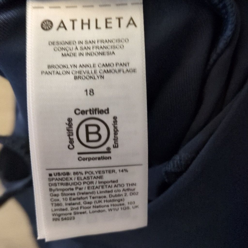 Athleta Athleta Blue Brooklyn Ankle Camo Pants Size 18 Size 40" / US 18 - 9 Thumbnail