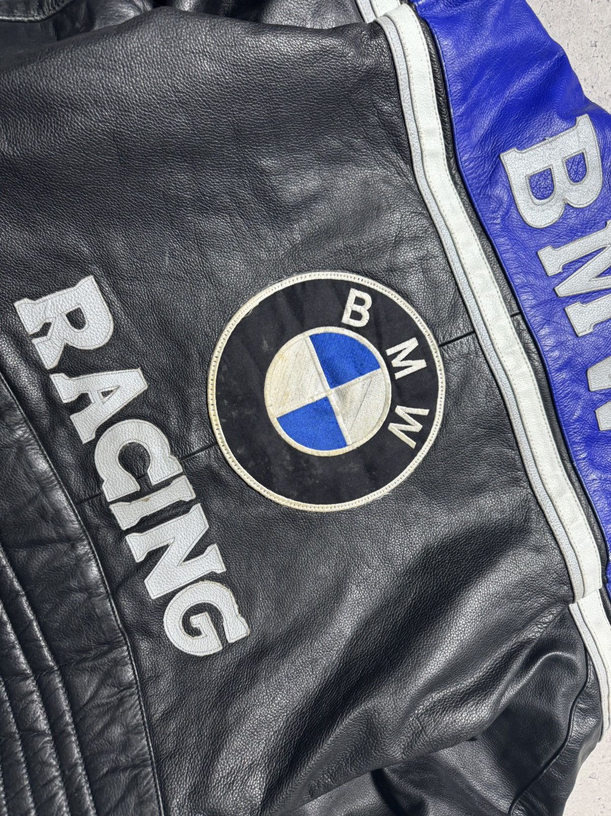 BMW BMW Racing Leather Bomber Jacket Big Logo Size XL Size US XL / EU 56 / 4 - 19 Thumbnail