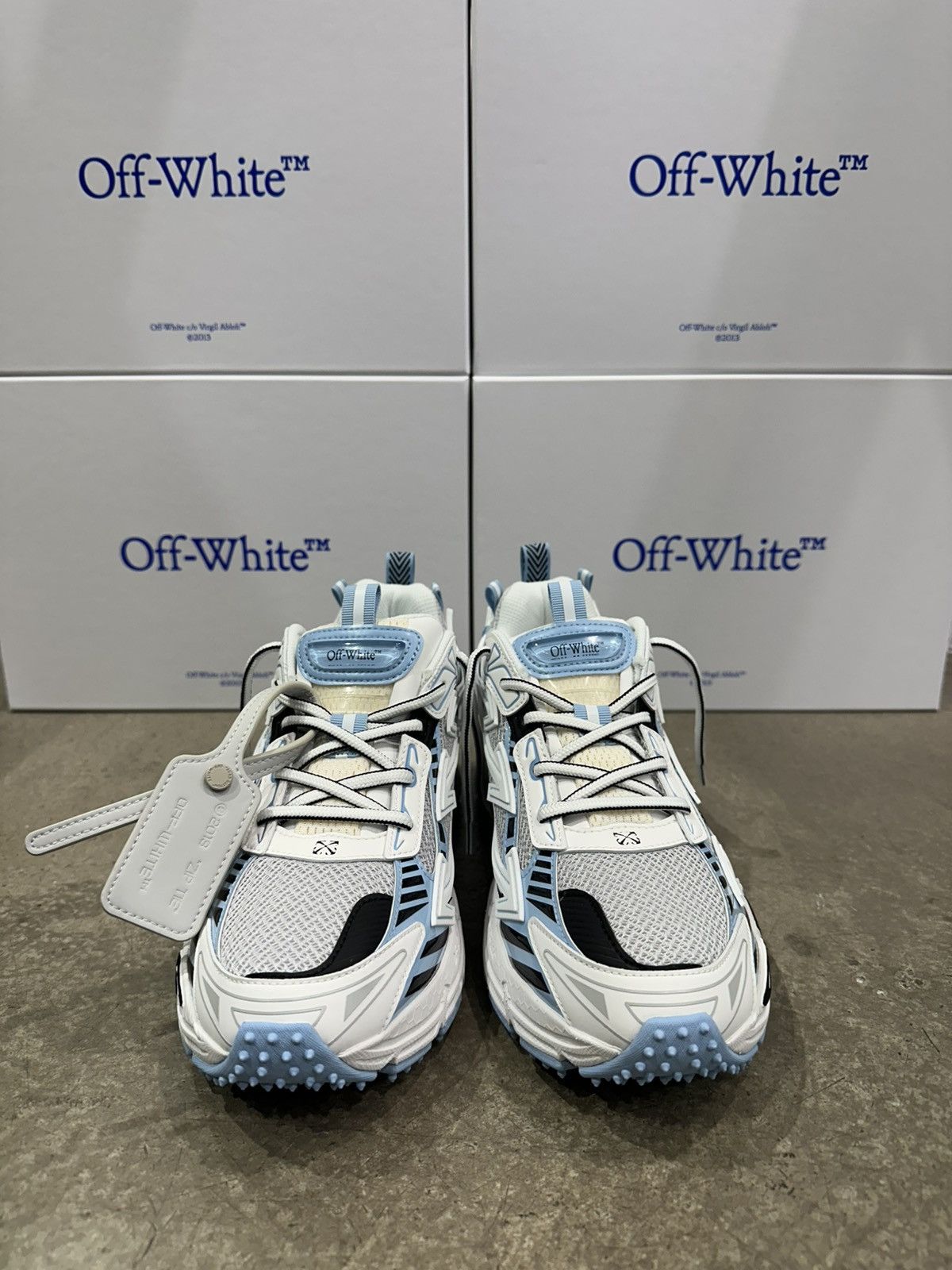 Off-White OFF-WHITE - Be Right Back Sneakers White Light Blue Size US 7 / EU 40 - 2 Thumbnail