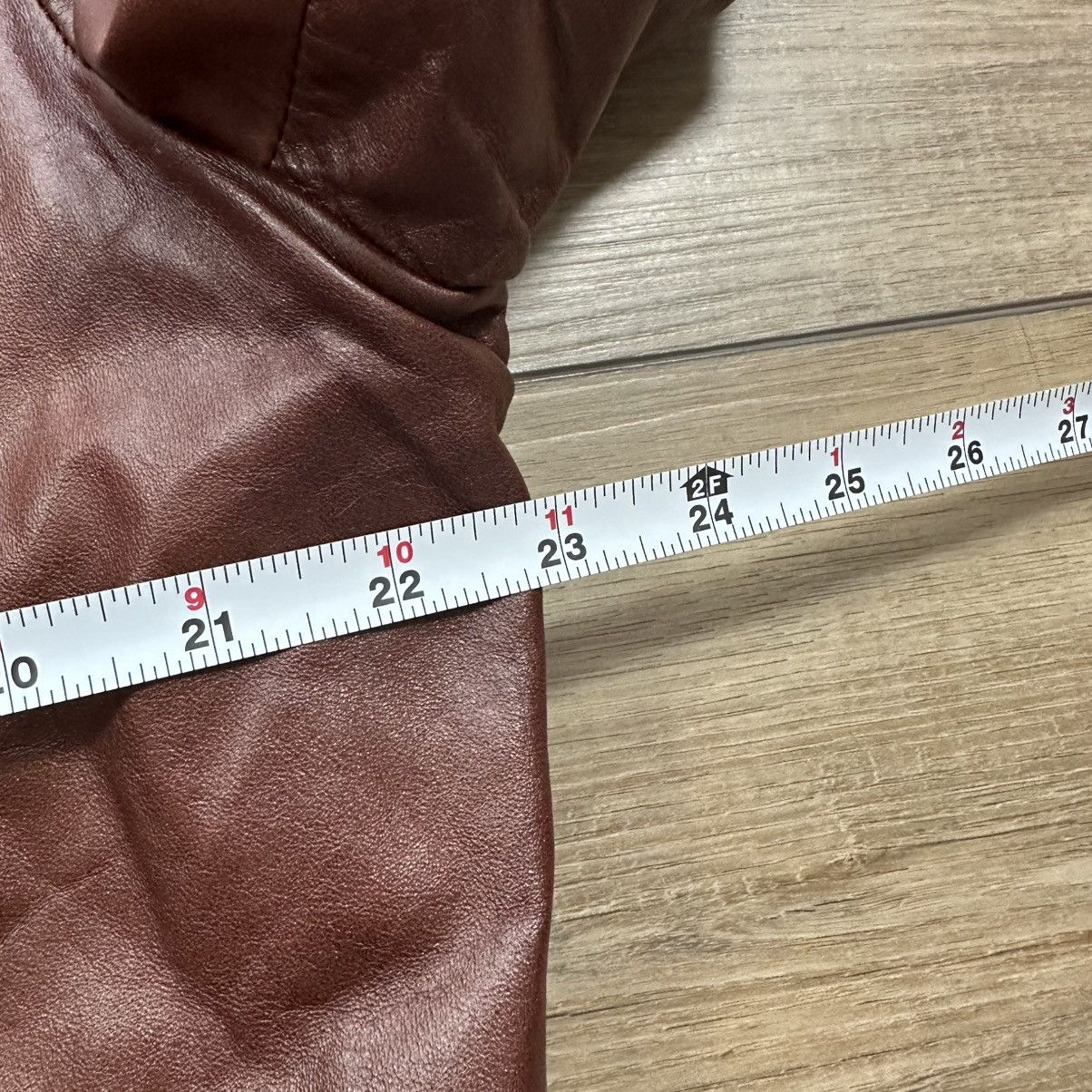 Other Vintage 90s Chess King Leather Sherpa Lined Bomber Jacket Size US L / EU 52-54 / 3 - 10 Thumbnail