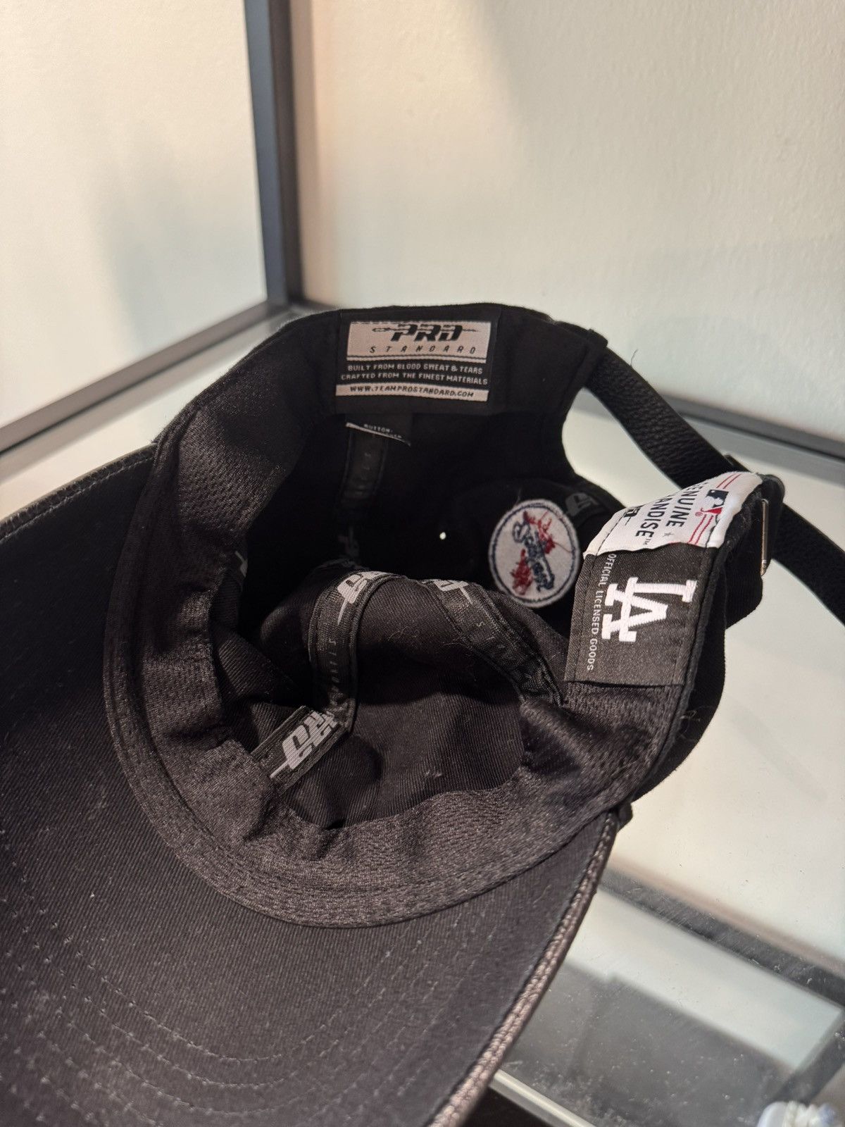 MLB LA Dogers Leather MLB Baseball Hat Bedazzled Avant Garde Size ONE SIZE - 4 Thumbnail