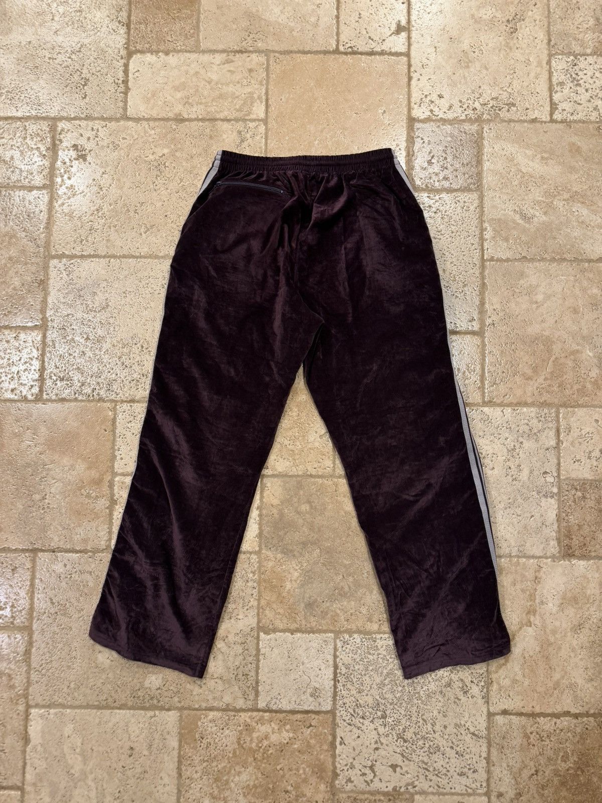 Needles Needles Velour Velvet Burgandy Red Striped Track Pants Size US 34 / EU 50 - 6 Thumbnail