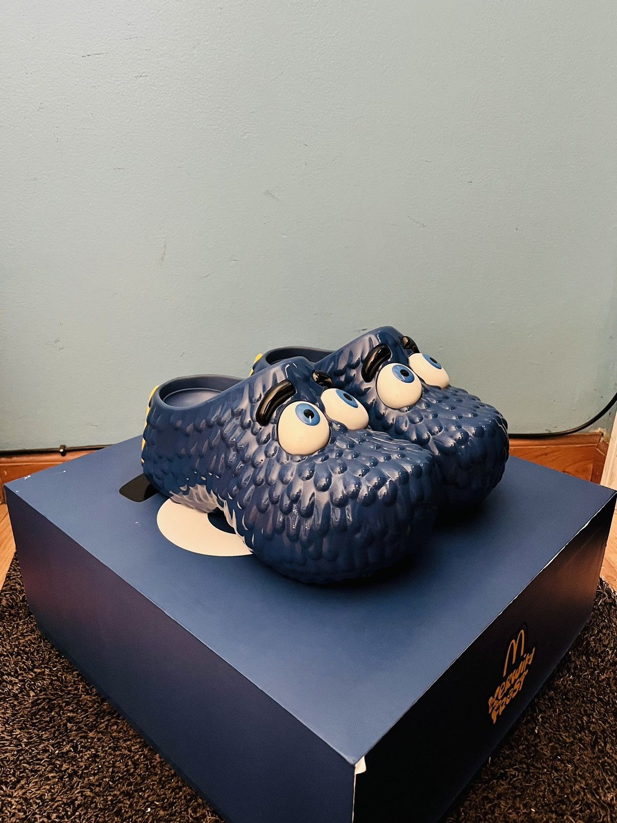 image of Mcdonalds X Kerwin Frost Fry Guy Clogs Shoes in Blue, Men's (Size 11)
