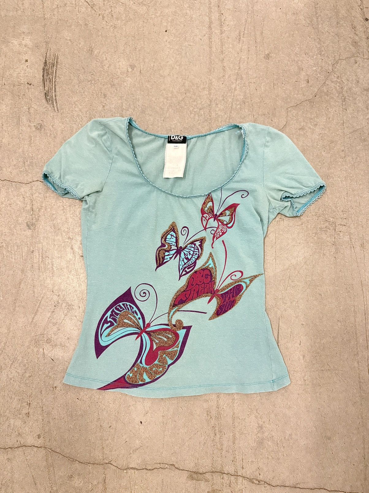 Dolce & Gabbana Dolce & Gabbana beaded butterfly milkmaid top Size XS / US 0-2 / IT 36-38 - 1 Thumbnail