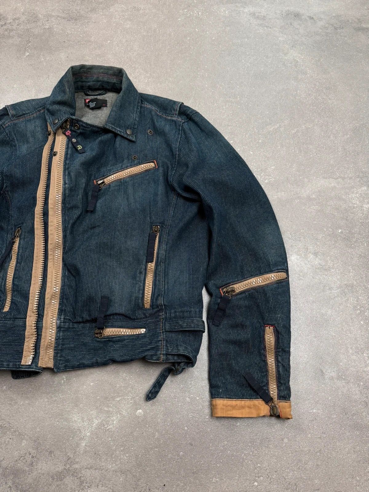 Diesel Diesel denim jacket biker archive 2000s y2k multi zip Size US L / EU 52-54 / 3 - 3 Thumbnail