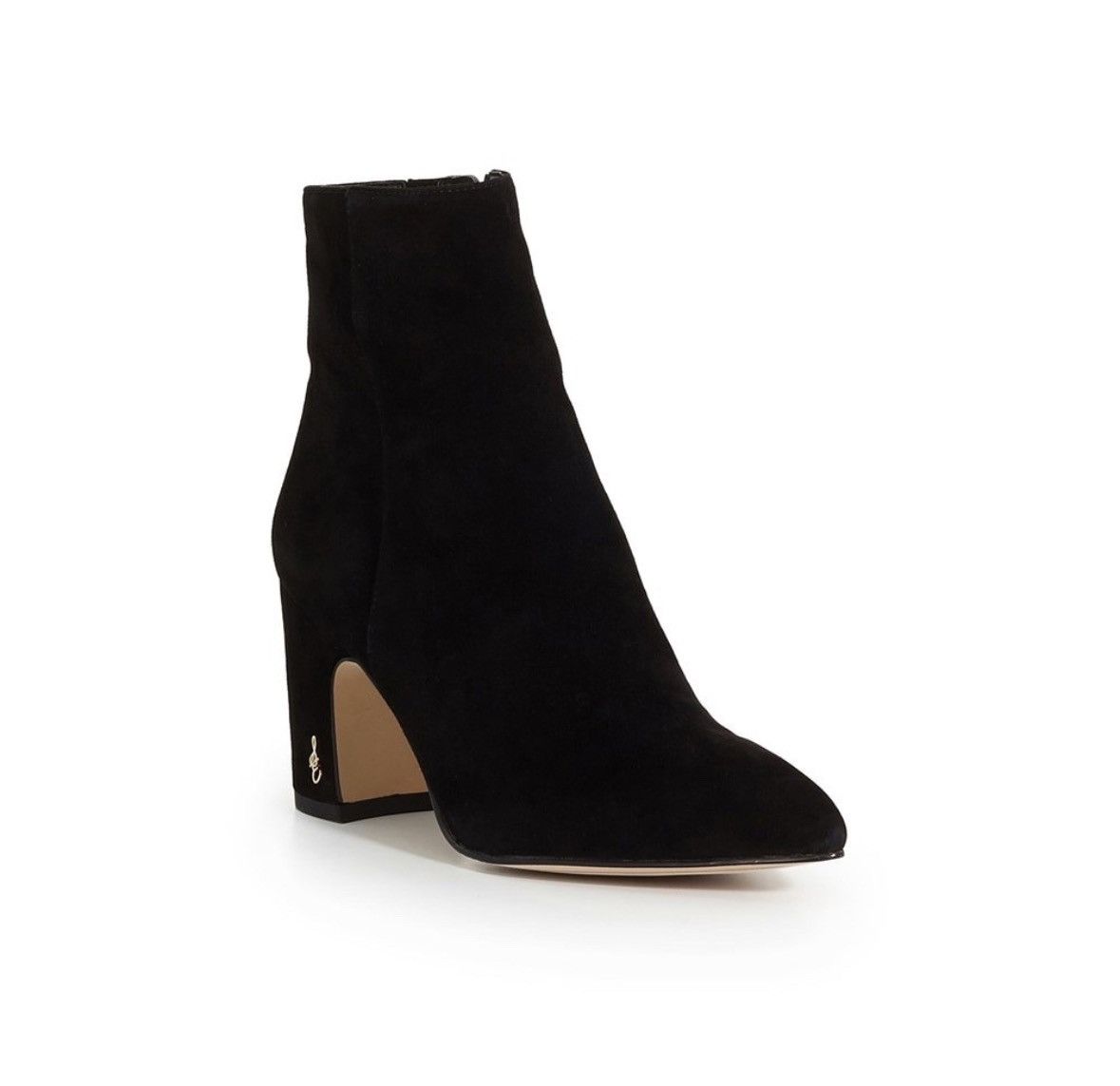 Sam Edelman Sam Edelman Suede boots Pointy Hilty Ankle Block Black 6.5 Size US 6.5 / IT 36.5 - 1 Thumbnail