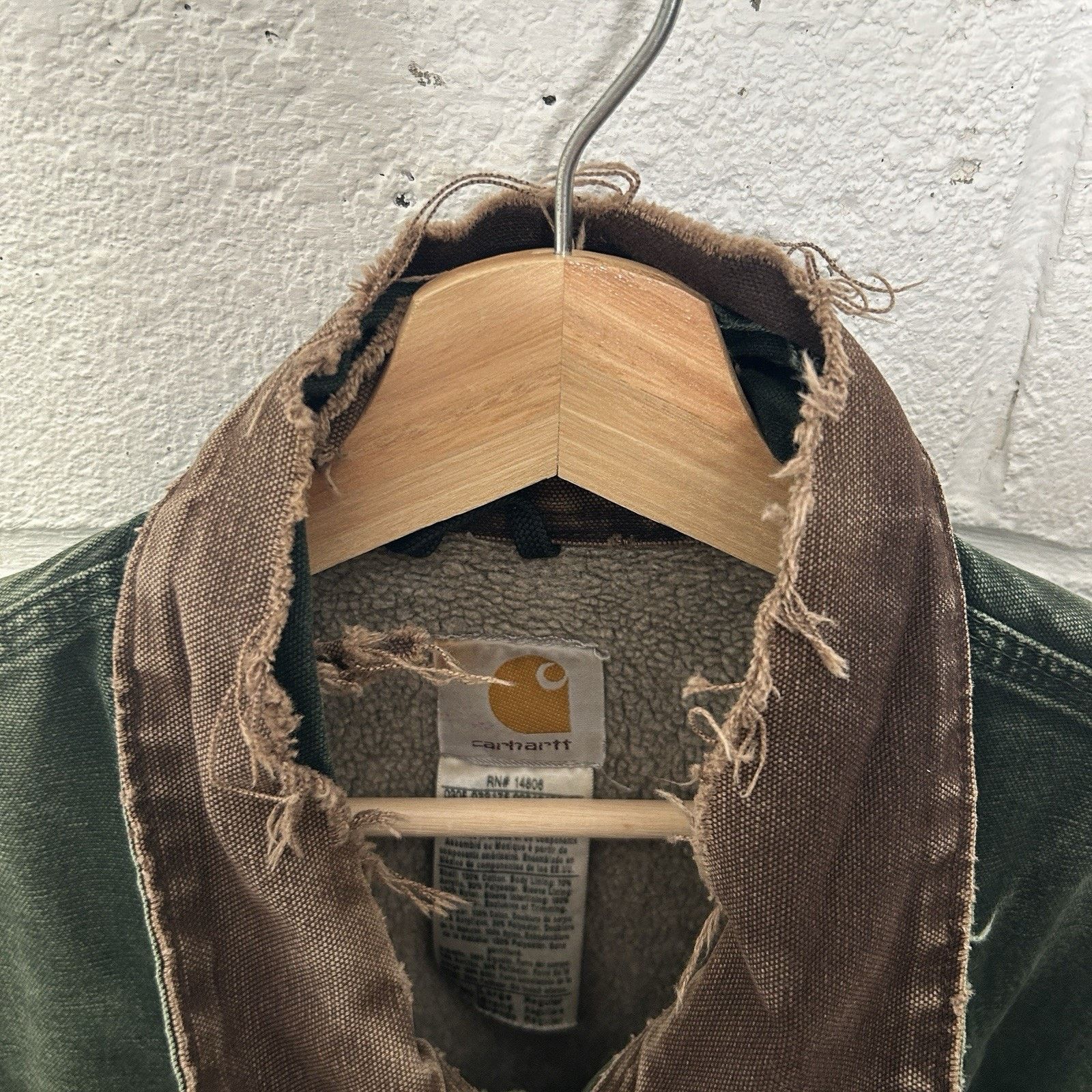 Carhartt Thrashed Carhartt Sandstone Sherpa-Lined Ridge Coat “Spruce” Size US L / EU 52-54 / 3 - 15 Thumbnail