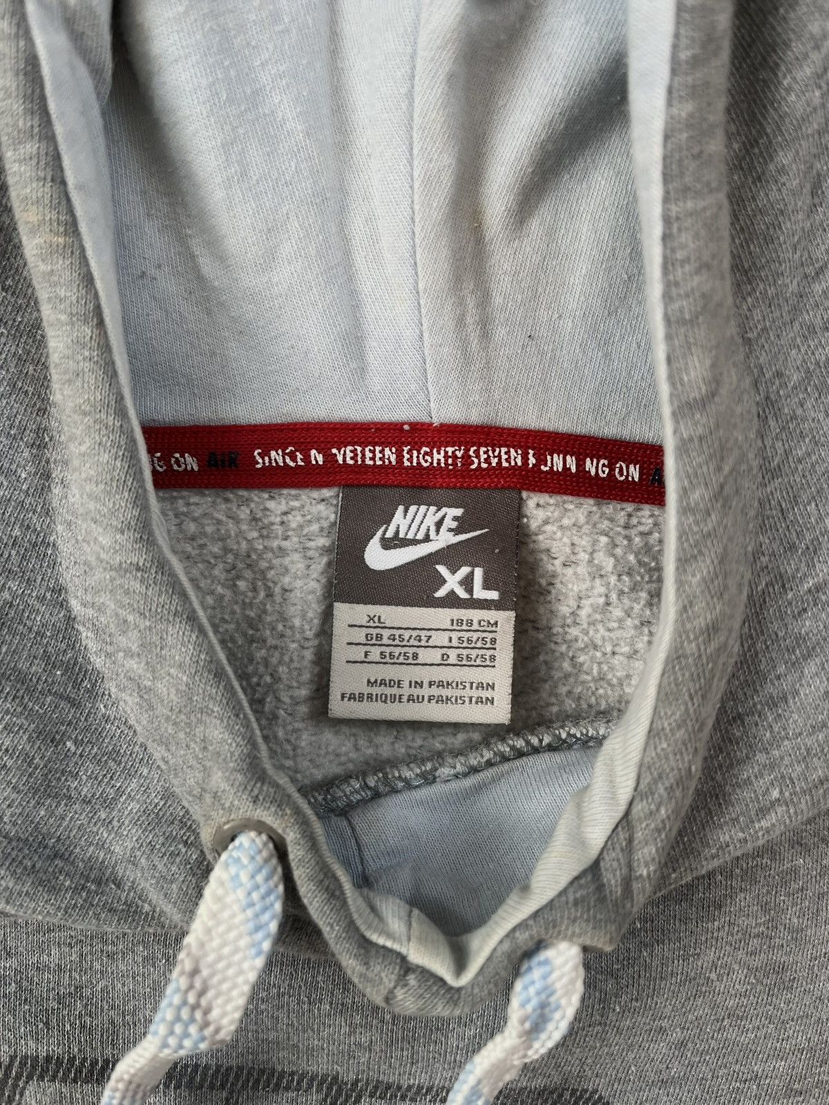 Nike × Vintage 00s Nike Air Big Logo Vintage Y2K Oversized Retro Hoodie Size US XL / EU 56 / 4 - 3 Thumbnail