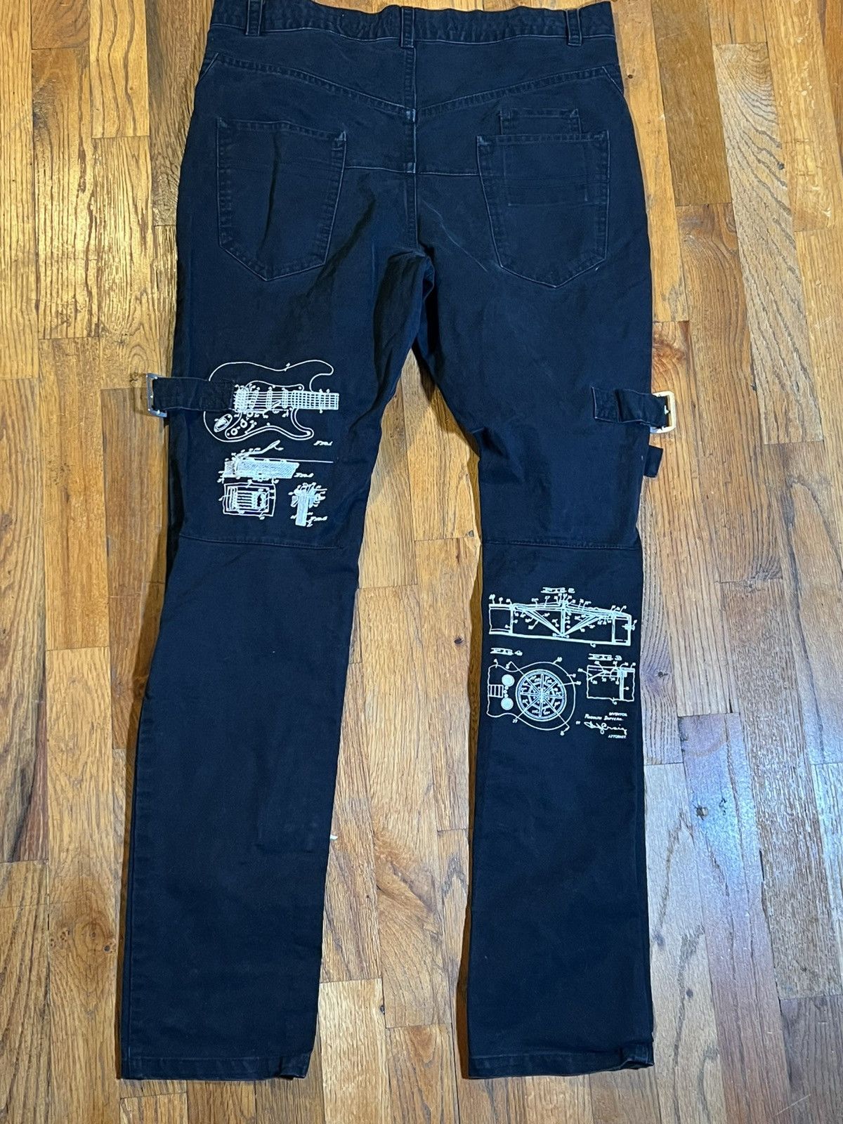 C2H4 × Number (N)ine Number (N)ine x c2H4 Blueprint Bondage Cargo Pants Size US 30 / EU 46 - 2 Thumbnail