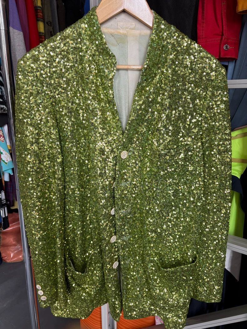 Comme des Garcons Comme Des Garcons Green sequined blazer Size M / US 6-8 / IT 42-44 - 1 Thumbnail