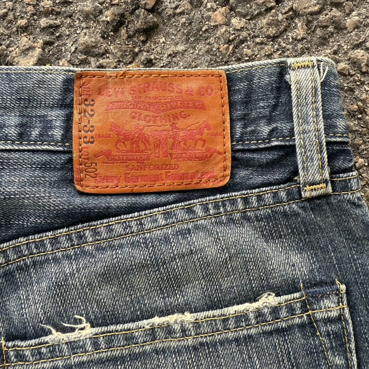 Levi's Vintage Clothing VINTAGE LEVI’S 502 MUD WASHED JEAN RIPPEP DENIM PANTS Size US 32 / EU 48 - 13 Thumbnail