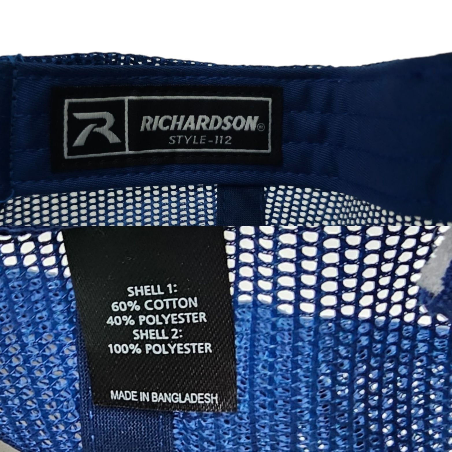 Richardson SNG Embroidered Logo Mesh Adjustable Snapback Cap Trucker Size ONE SIZE - 8 Thumbnail