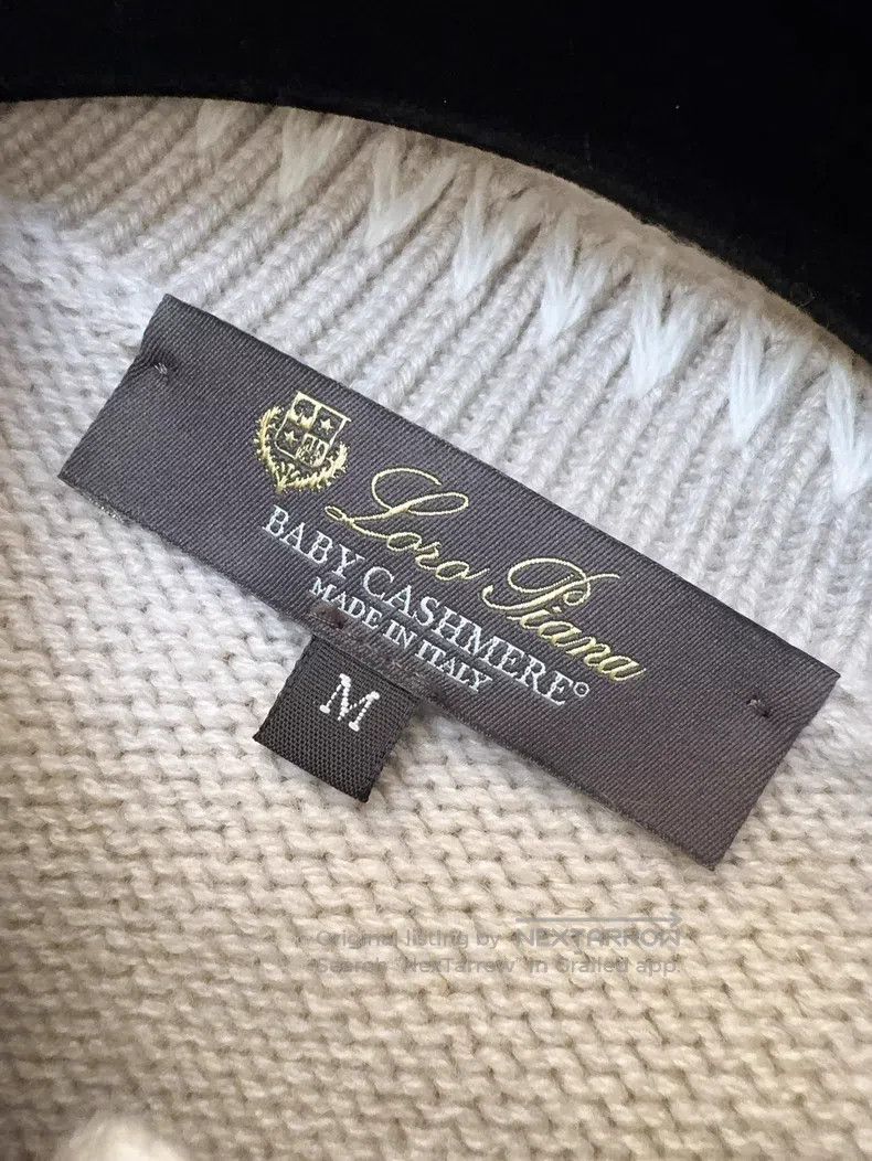 Loro Piana Loro Piana Oatmeal Embroidered Long Sleeve Knit Cardigan Size M / US 6-8 / IT 42-44 - 7 Thumbnail