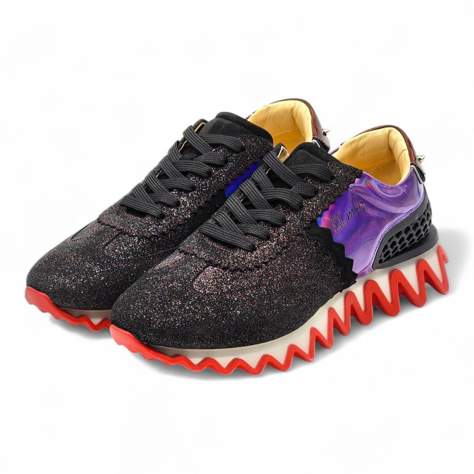 Christian Louboutin Loubishark Glitter Iridescent Sneakers