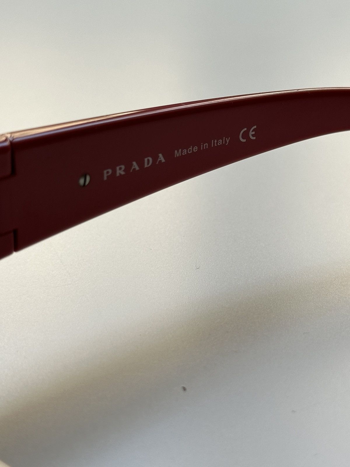 Prada Prada Vintage men’s 2010 Gunmetal Red Grey Mask Sunglasses Size ONE SIZE - 7 Thumbnail