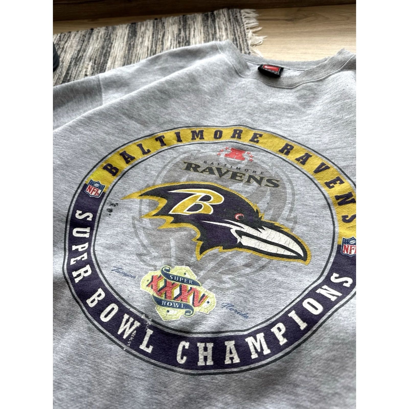 Nike VINTAGE Nike Baltimore Ravens 90s Sweatshirt M Men Gray Long Sleeve Logo Casual Sports Size US M / EU 48-50 / 2 - 3 Thumbnail