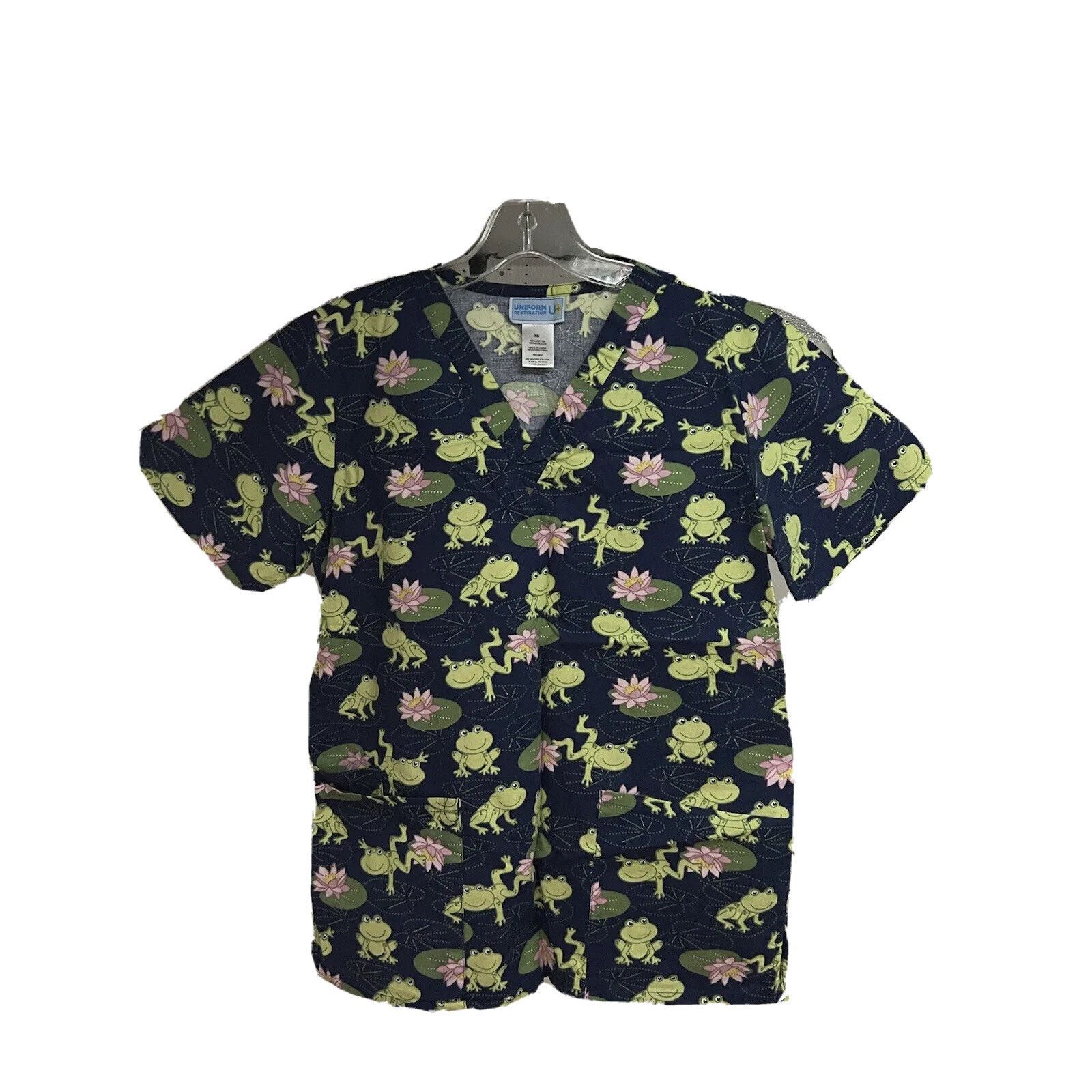 Dickies Lot 6 Uniform Medical Pullover Scrub Tops Shirts XS Pockets Size XS / US 0-2 / IT 36-38 - 1 Thumbnail