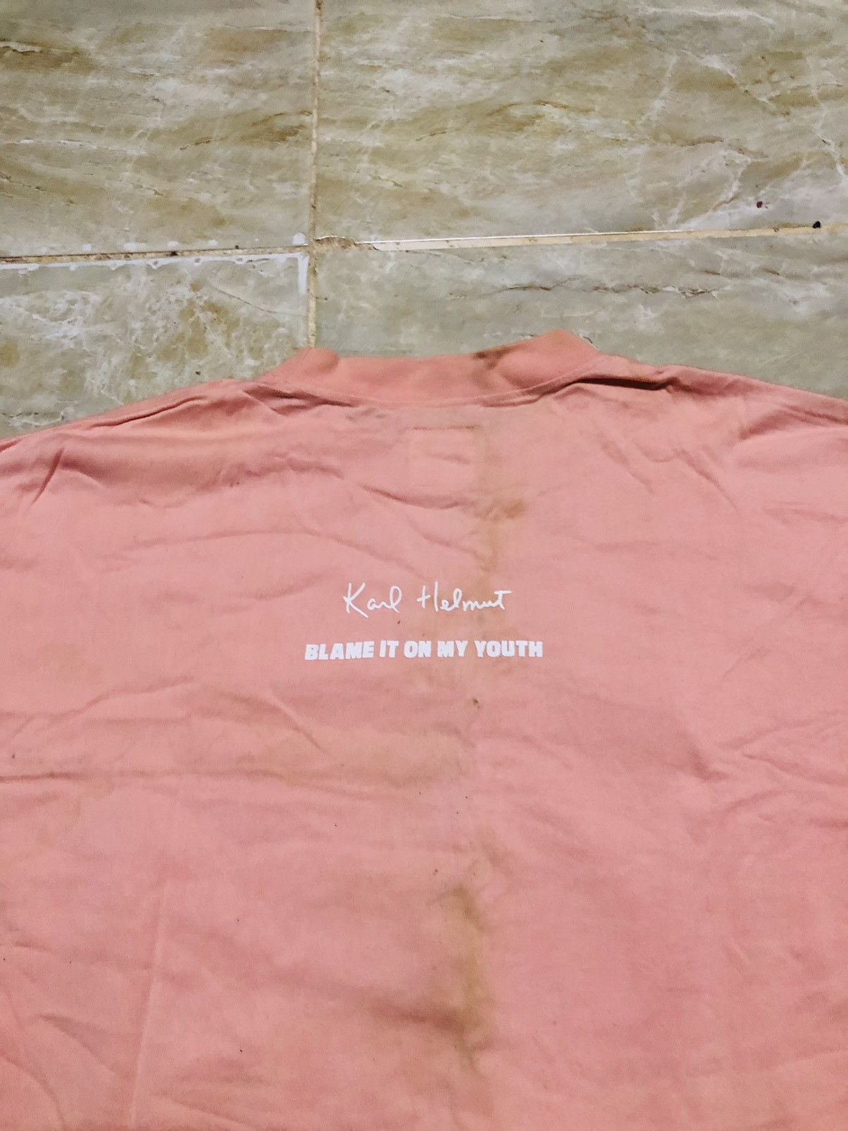 Japanese Brand Karl Helmut Sewn Patch Logo T-Shirt Size US L / EU 52-54 / 3 - 9 Thumbnail