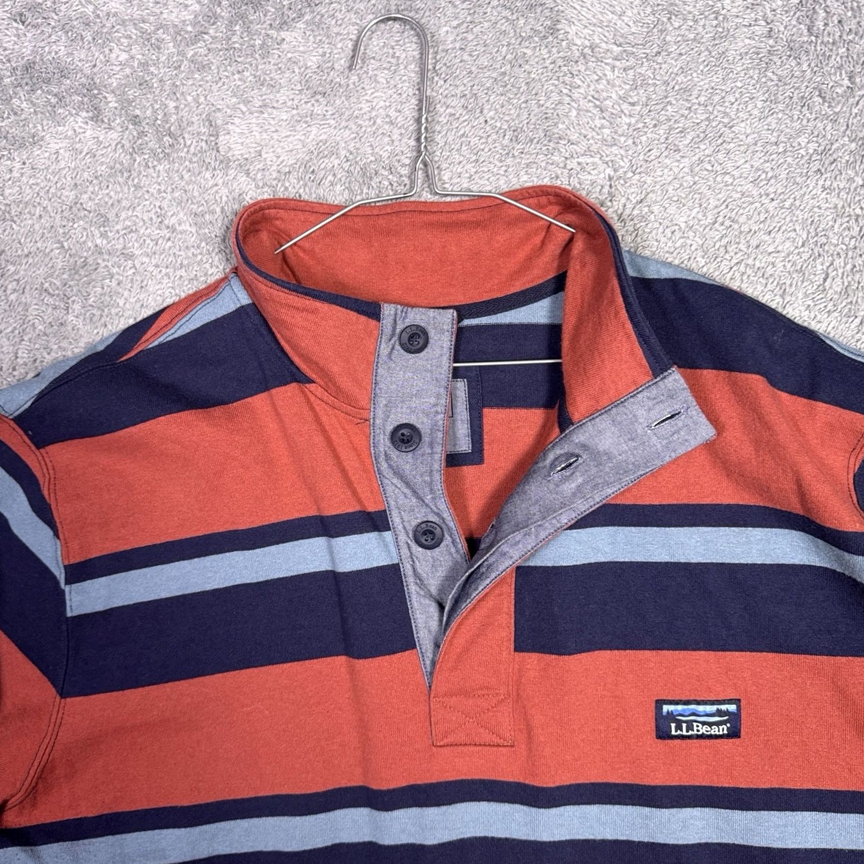 Vintage VINTAGE LL Bean Rugby Shirt Mens XL Polo Henley Striped Heavy Cotton Long Sleeve 507514 Size US XL / EU 56 / 4 - 4 Thumbnail