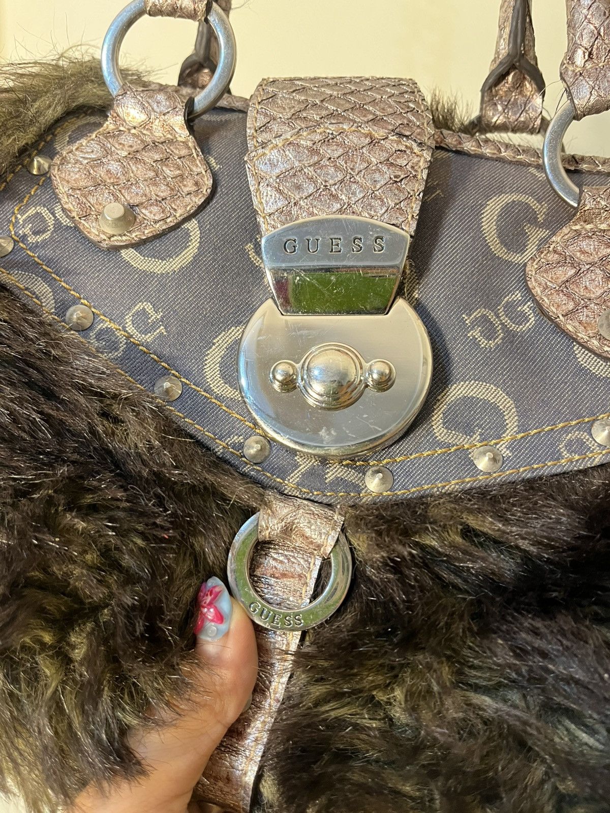 Guess Vtg GUESS fur handle bag Size ONE SIZE - 5 Thumbnail