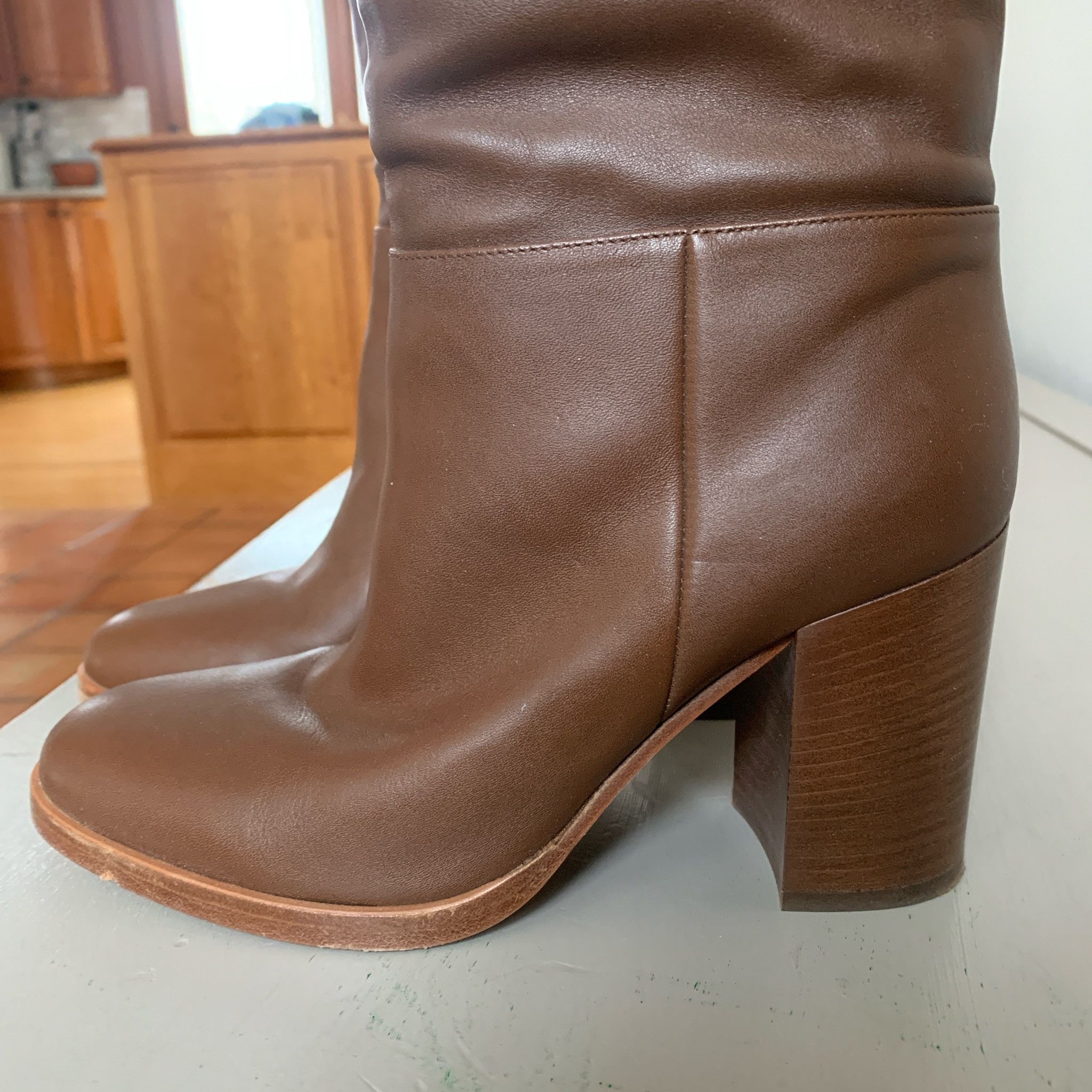 Gianvito Rossi Leather Thigh High Platform Boots Size US 6 / IT 36 - 2 Thumbnail