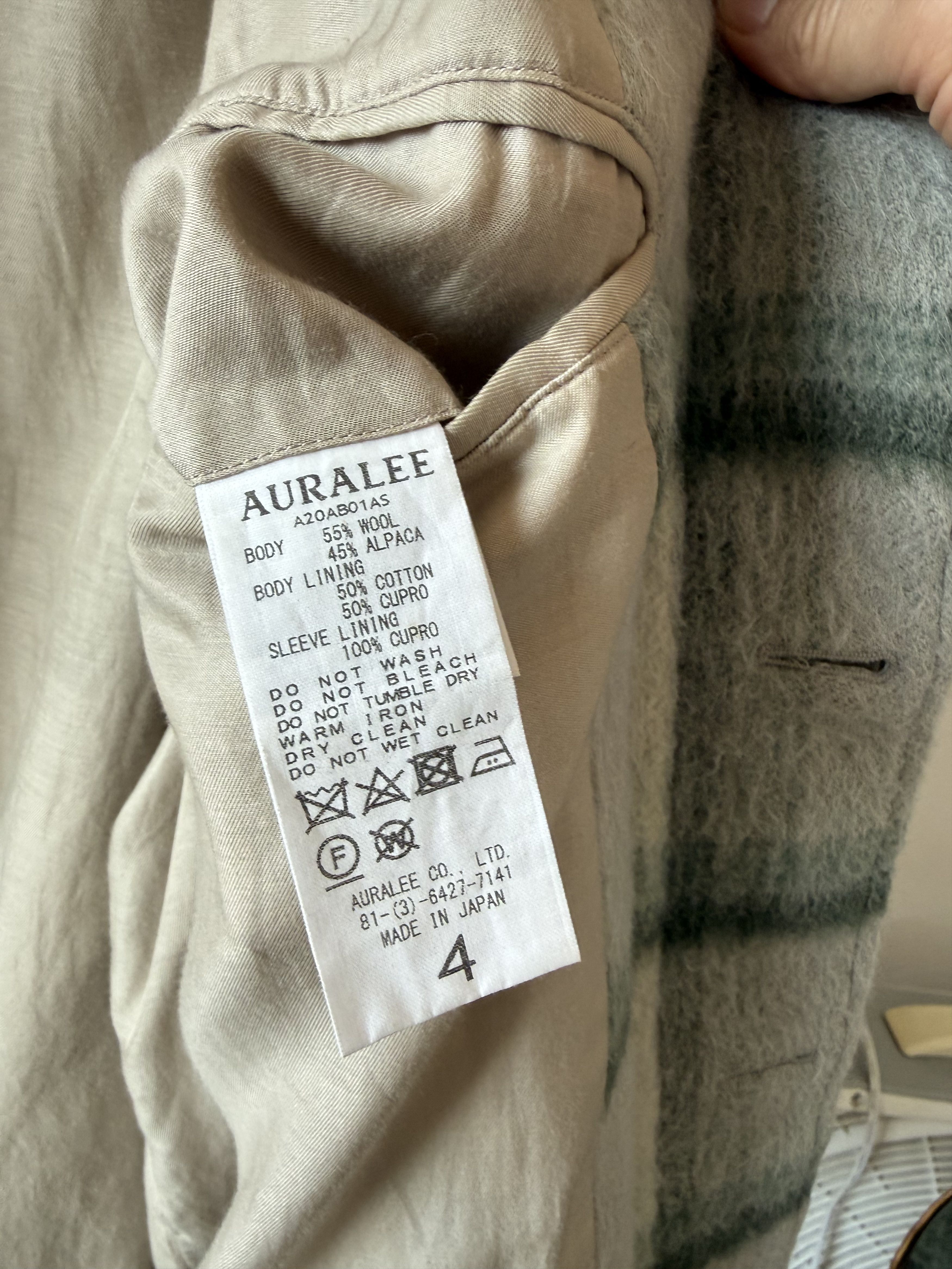 Auralee SURI ALPACA SHAGGY CHECK BLOUSON Size US M / EU 48-50 / 2 - 5 Thumbnail