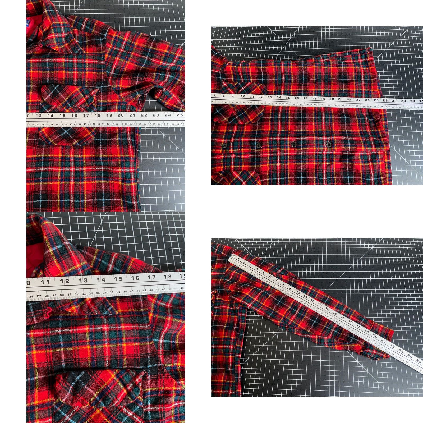 Pendleton VINTAGE Pendleton Board Shirt Wool Red Plaid 70s 60s 70s Grunge Button-Up Collar Loop Collar Large Mens Wool Flannel Casual Workwear Size US L / EU 52-54 / 3 - 9 Thumbnail