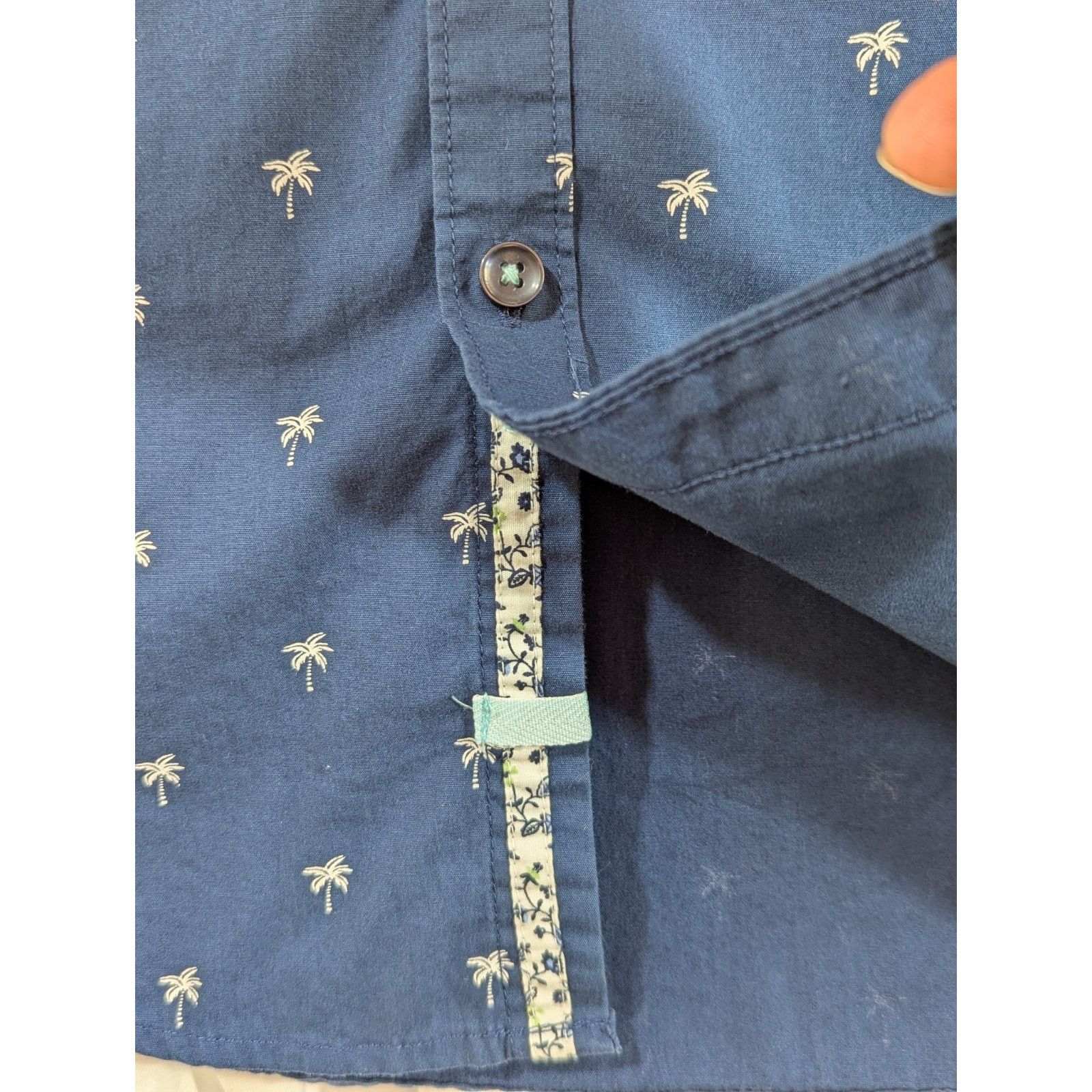 Denim & Flower Denim & Flower Navy Palm Tree Button Down Shirt - Medium Size US M / EU 48-50 / 2 - 4 Thumbnail