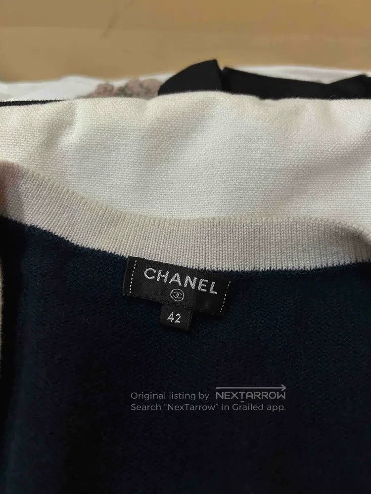 Chanel Chanel Blue and white two-pocket short-sleeved cardigan co Size M / US 6-8 / IT 42-44 - 5 Thumbnail
