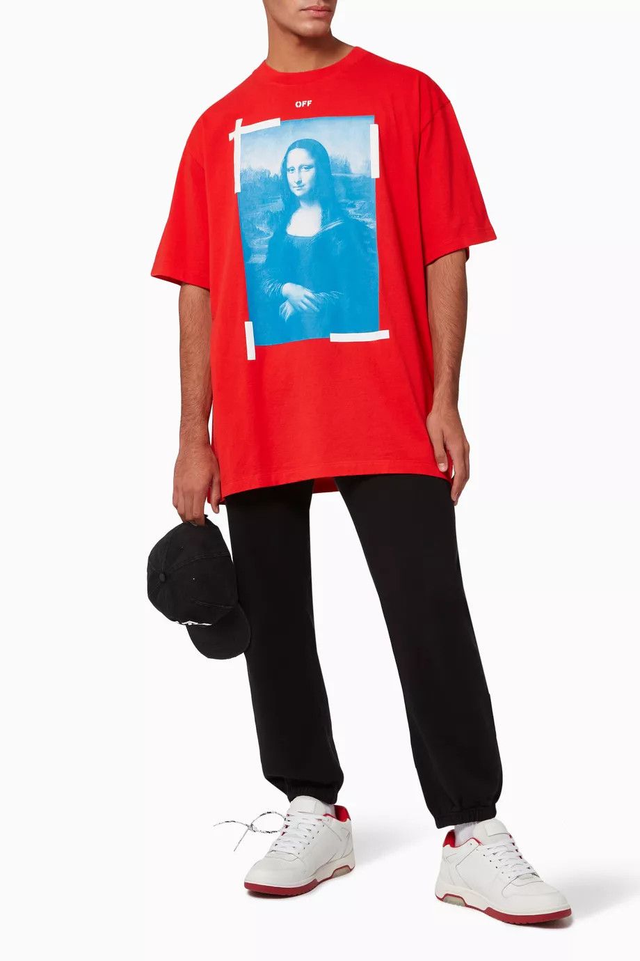 Off-White Red Mona Lisa Arrows Oversized T-Shirt Size US XXS / EU 40 - 4 Thumbnail
