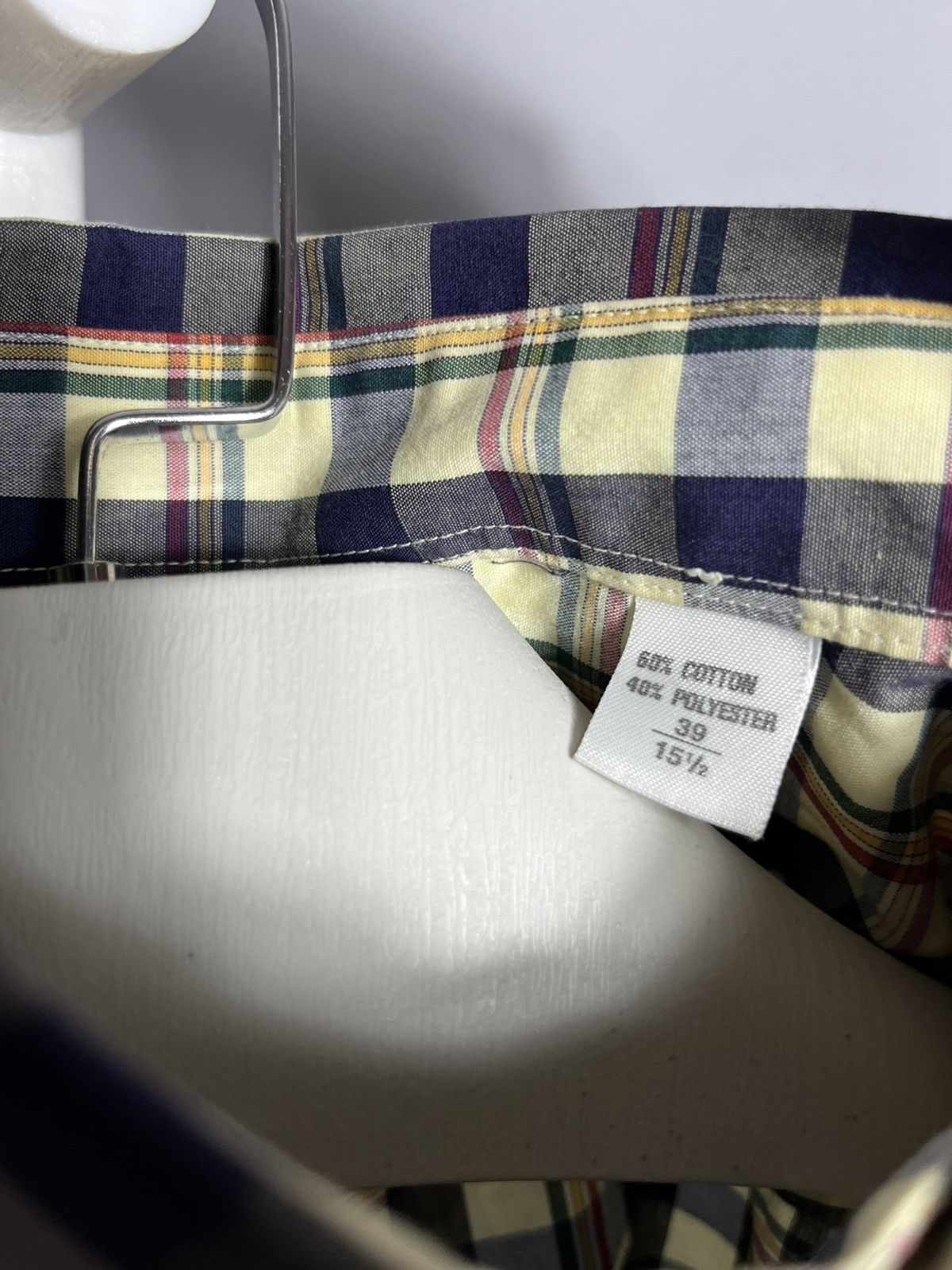 Vintage × Yves Saint Laurent Yves Saint Laurent YSL plaid check long sleeve shirt Size US XL / EU 56 / 4 - 7 Thumbnail