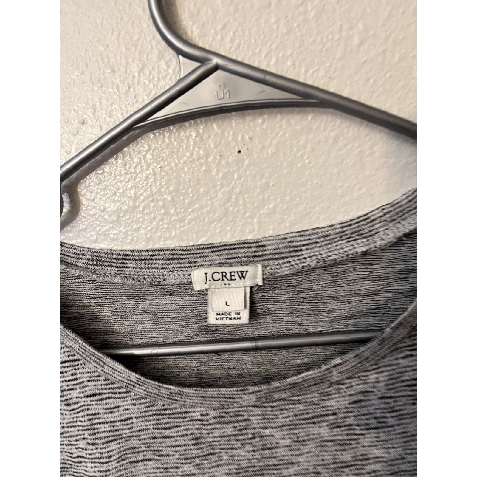 J.Crew J. Crew T-Shirt Shirt Womens Large Gray Knot Tie Front Short Cuffed Sleeved Regular Size L Size L / US 10 / IT 46 - 3 Thumbnail