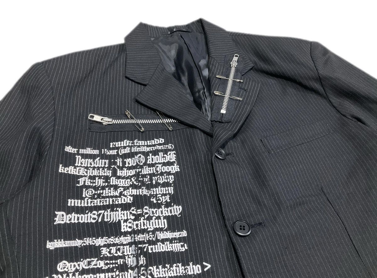 If Six Was Nine 🔥Y2K Archived Secret Agents Poem Blazer Zipper Goth Punk Size US L / EU 52-54 / 3 - 3 Thumbnail