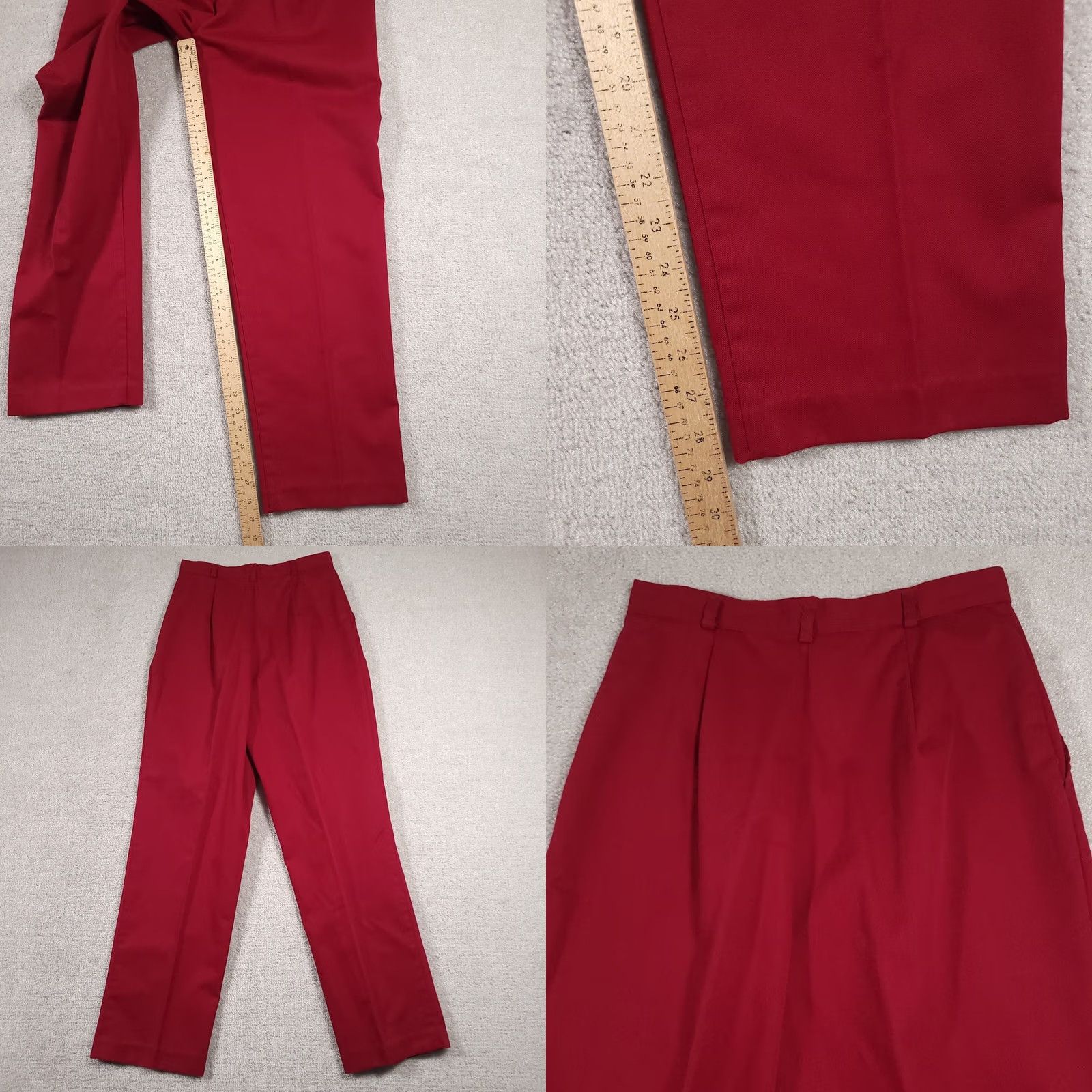 JCPenney VINTAGE JC Penney Dress Pants Trousers Women's 4 Red Pleated Wide-Leg 29in Inseam 26×29 Miss America Dress Pants Mens? No, Womens Size 27" / US 4 / IT 40 - 8 Thumbnail