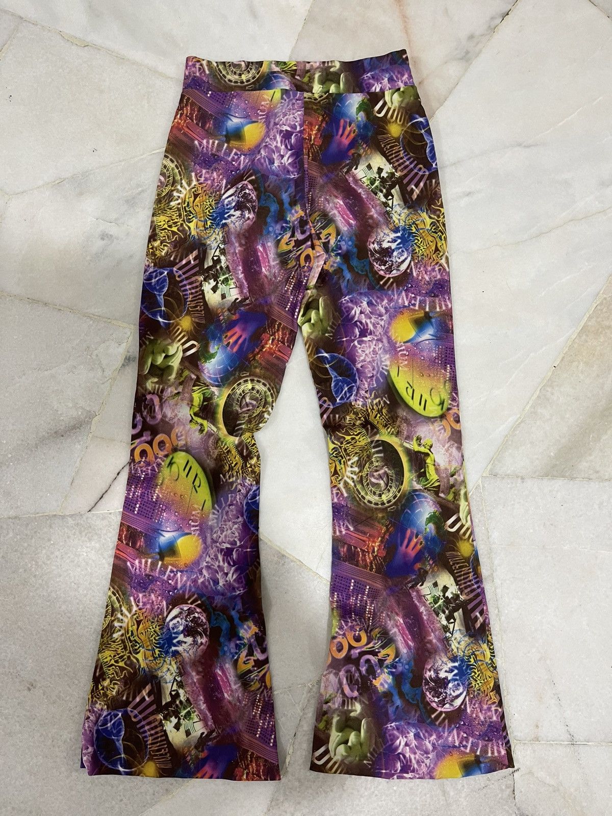Walter Van Beirendonck 90s W&LT Futur Cyber Flare Pants Size 26" / US 2 / IT 38 - 9 Thumbnail