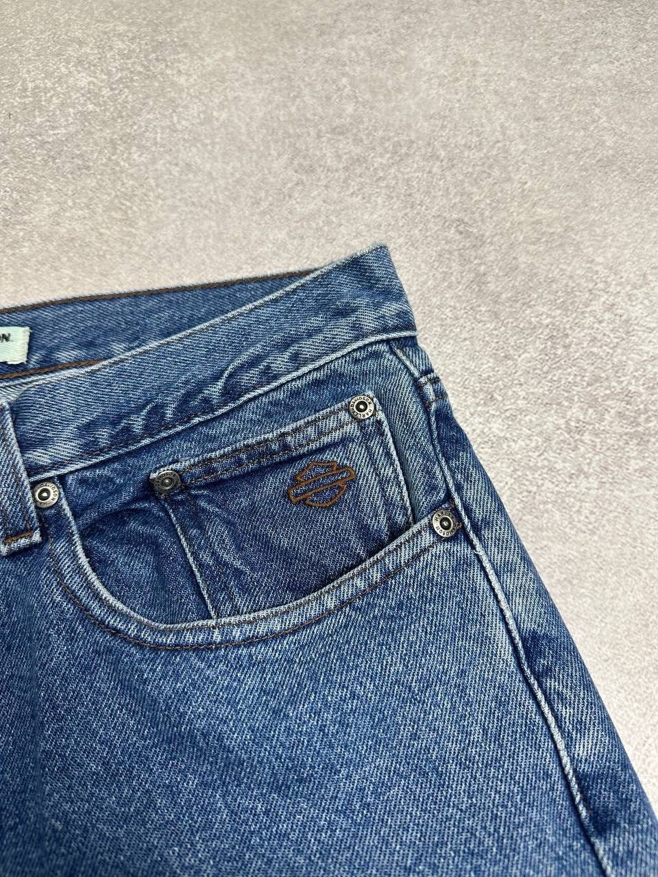 Harley Davidson VINTAGE HARLEY DAVIDSON Washed Denim Relaxed Moto JEANS Size US 33 - 8 Thumbnail