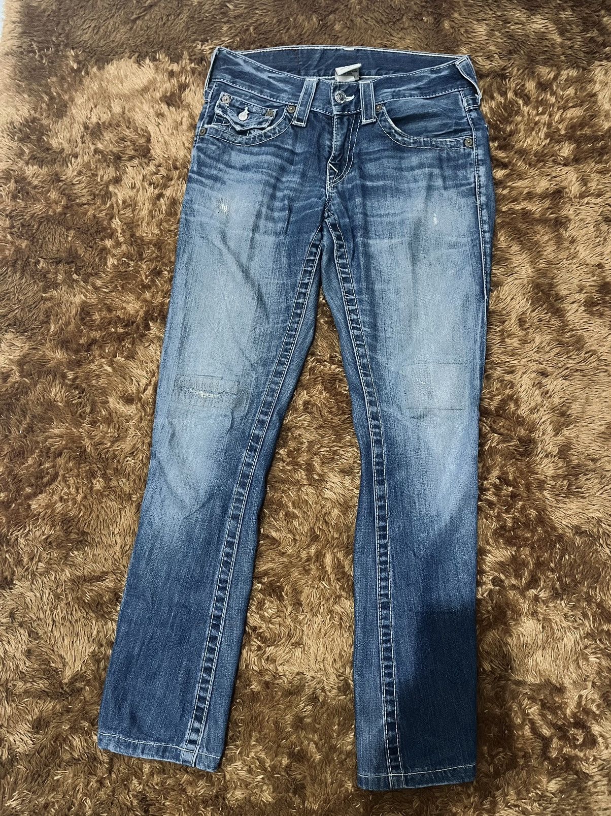 True Religion True Religion Distressed Denim Billy Jeans Y2K Style Size US 27 - 1 Thumbnail