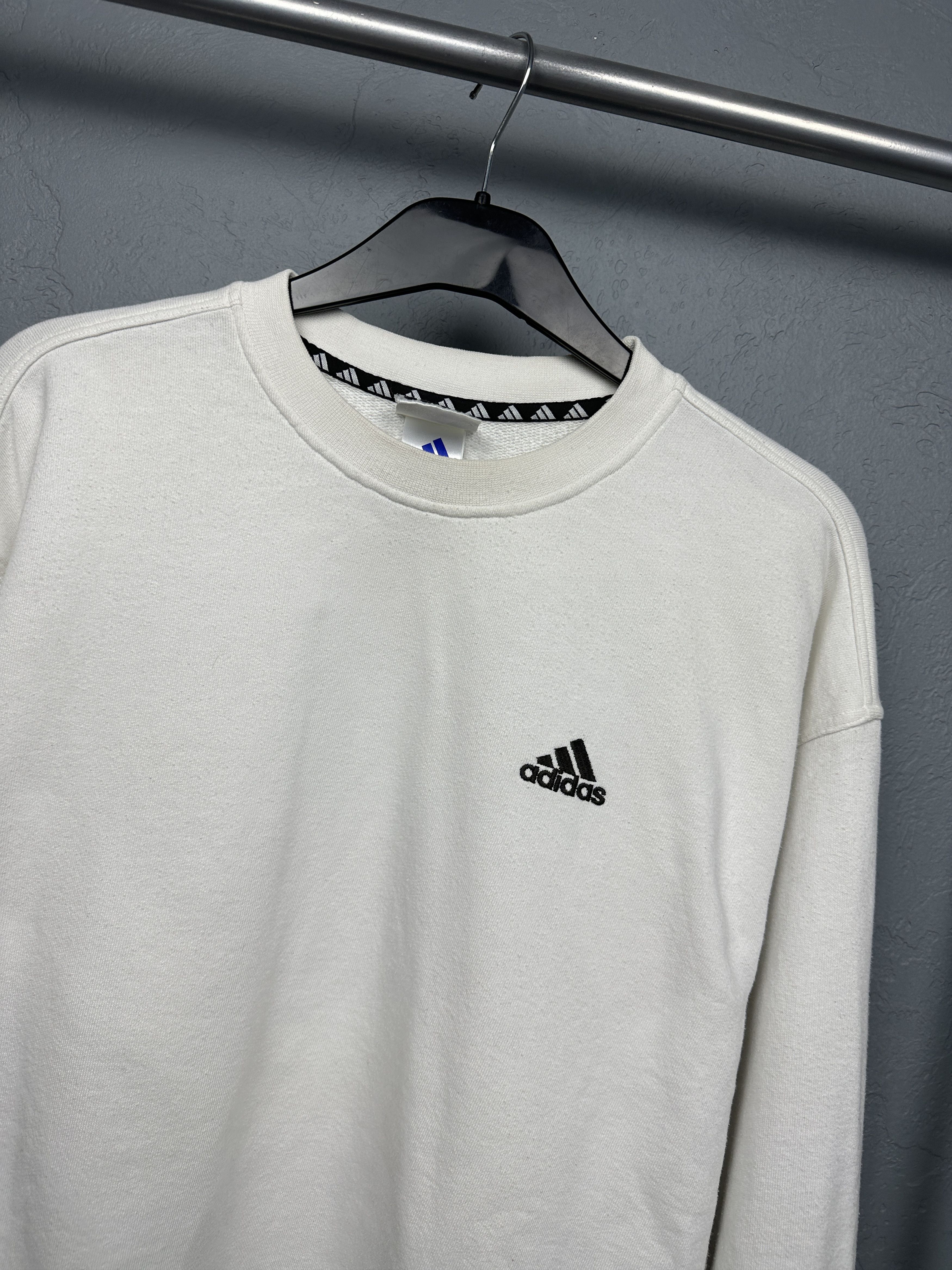 Adidas × Vintage Adidas 90s Vintage Mens Crew Neck Sweater Size US M / EU 48-50 / 2 - 2 Thumbnail