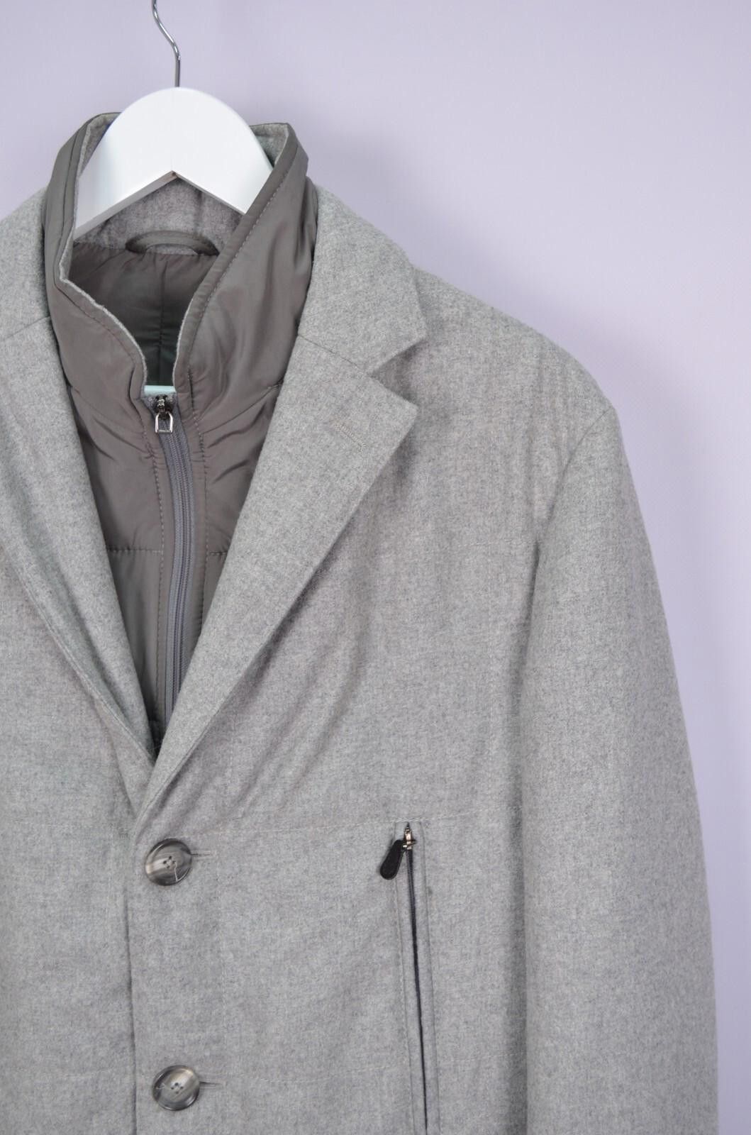 Lubiam Lubiam LBM 1911 Mens Grey Wool Coat Jacket Size 50 / M Size US M / EU 48-50 / 2 - 5 Thumbnail