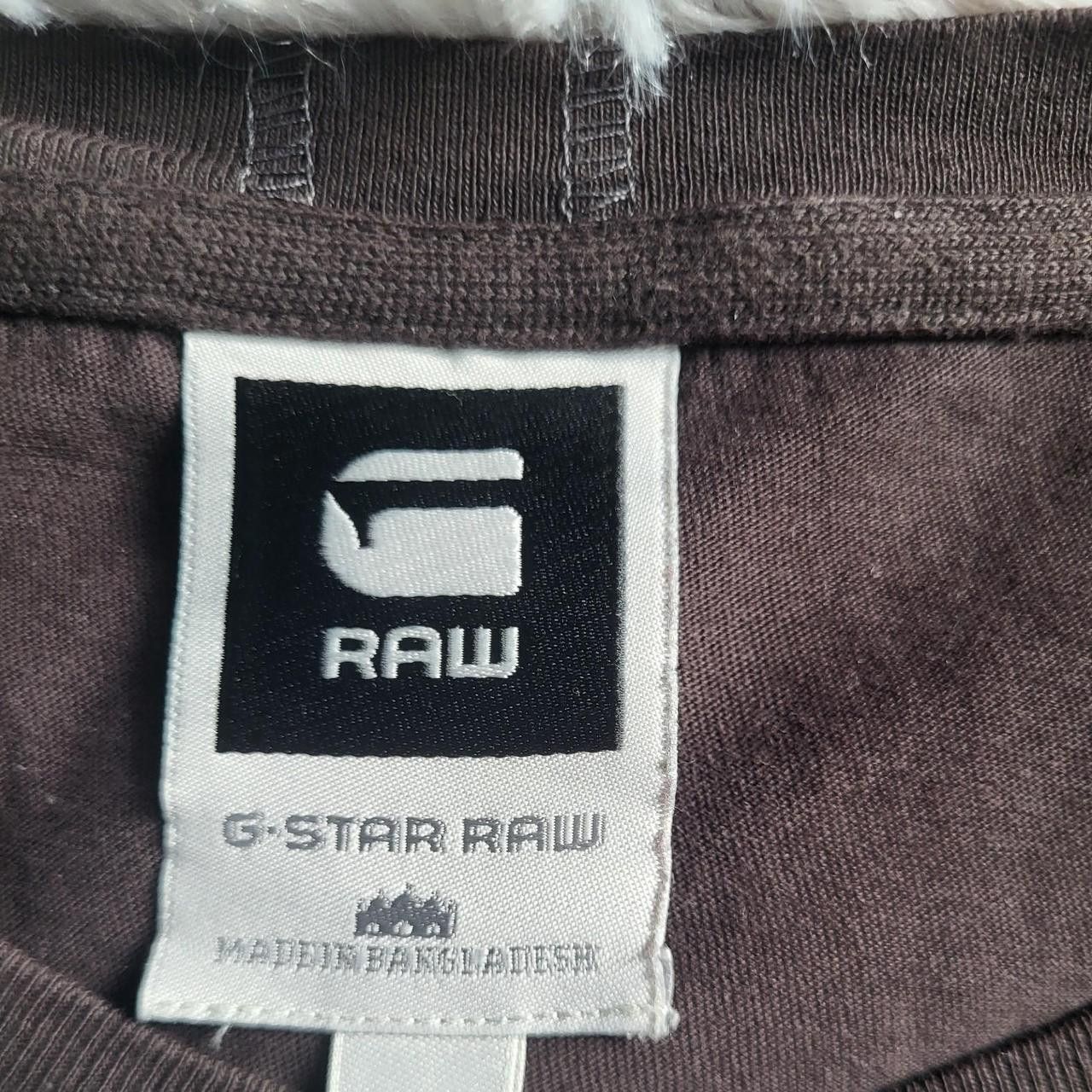 G-Star G-Star RAW Men's Grey and Brown T-shirt - Size L Size US L / EU 52-54 / 3 - 4 Thumbnail