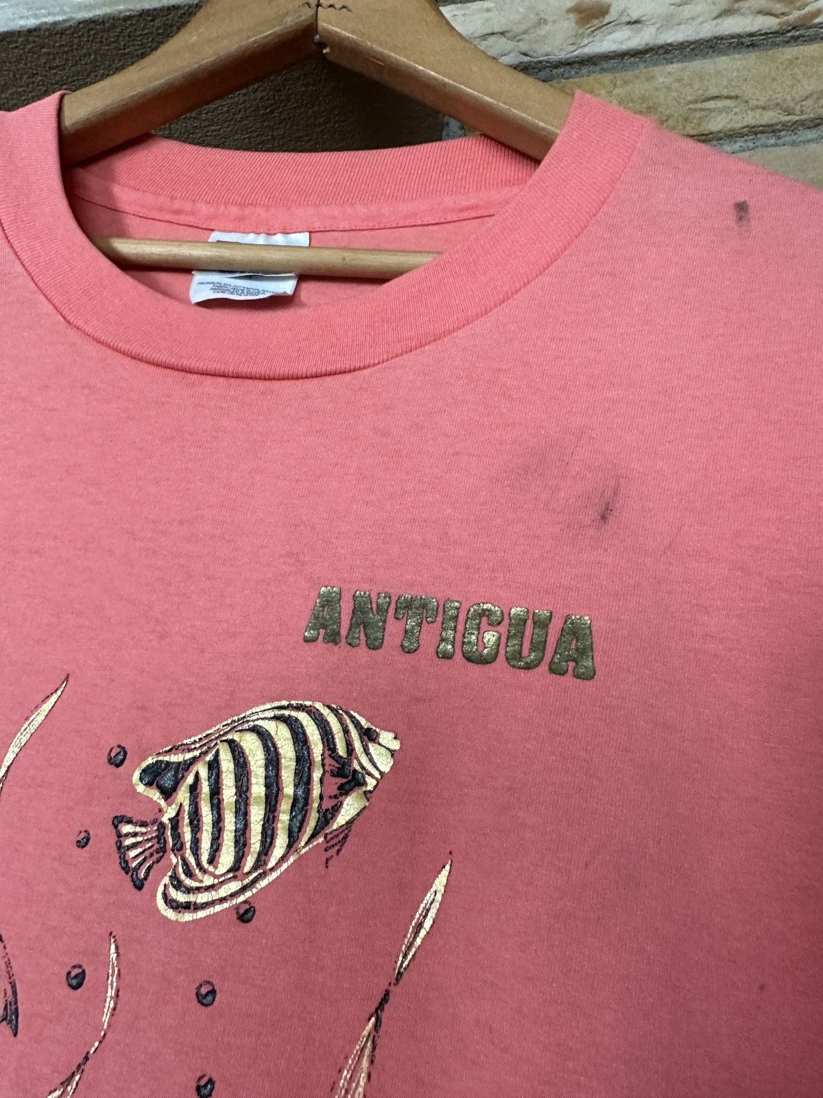 Vintage Vintage 90s Antigua Fish Tourist Vacation Animal Graphic Tee Size US XL / EU 56 / 4 - 5 Thumbnail