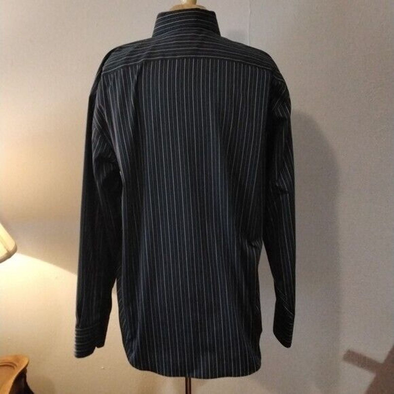 Pronto Uomo Pronto Uomo Mens Non Iron L/S Button Front Dress Shirt Sz L Size US L / EU 52-54 / 3 - 5 Thumbnail