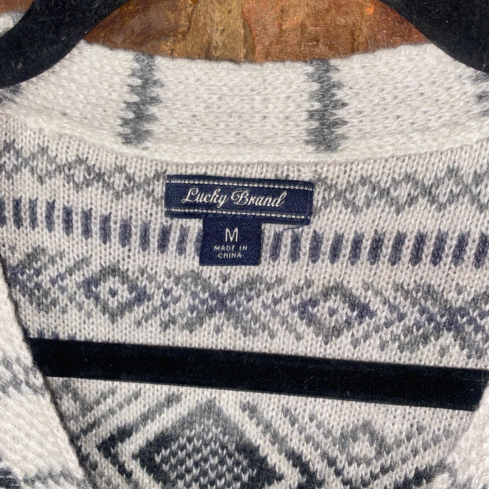 Lucky Brand Lucky Brand Wool Striped Lace-Up Pullover Sweater Medium Size M / US 6-8 / IT 42-44 - 4 Thumbnail
