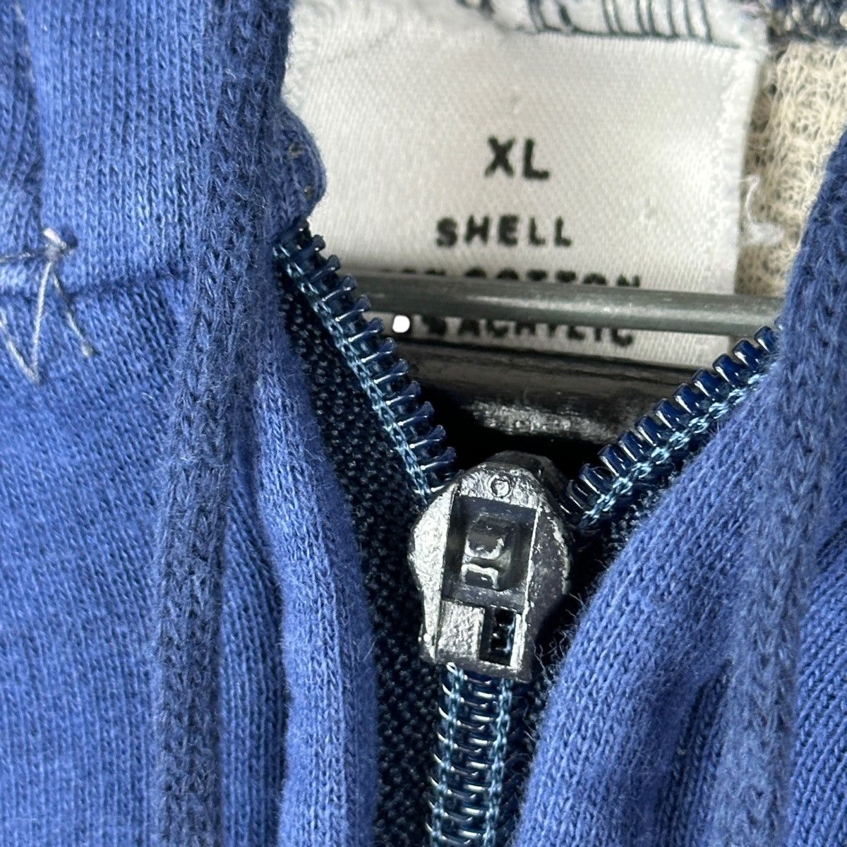 Vintage Vintage 90s Blue Thermal Lined Full Zip Hoodie Size US XL / EU 56 / 4 - 6 Thumbnail