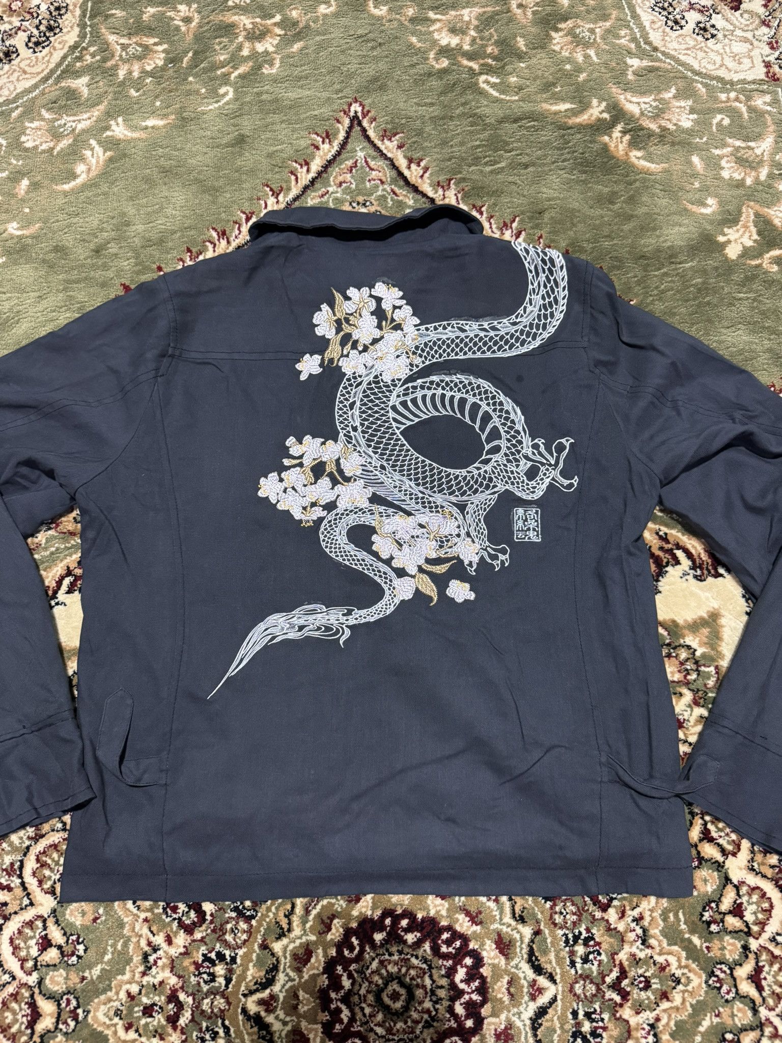 Japanese Brand Vintage Karakuri Tamashi Embroider Sukajan Tactical Jacket Size US L / EU 52-54 / 3 - 2 Thumbnail