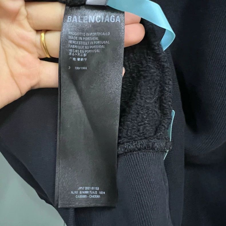 Balenciaga Balenciaga Black letter logo printed hoodie Size US L / EU 52-54 / 3 - 4 Thumbnail