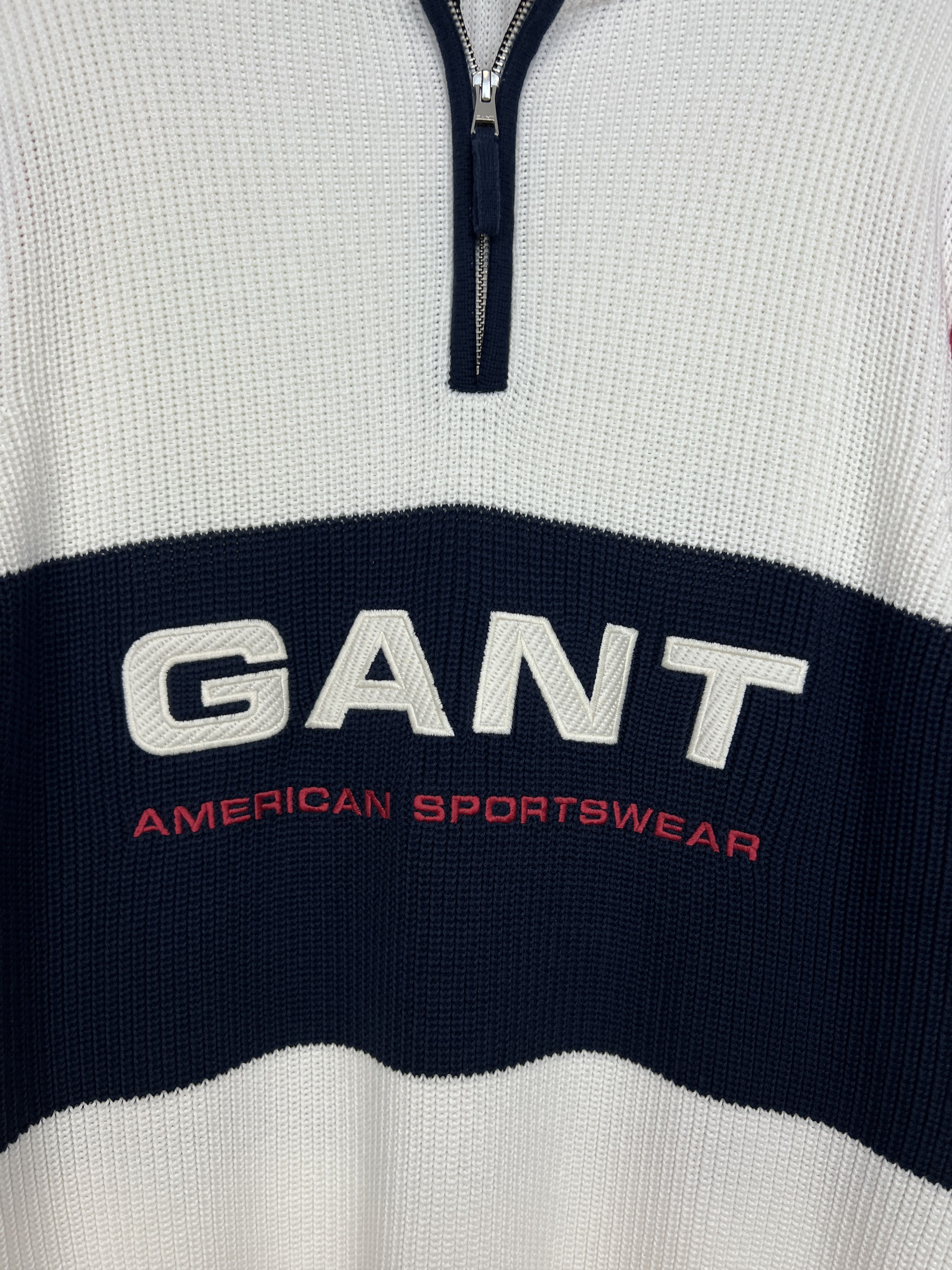 Gant Gant American Sportswear Sweater Big Logo Pullover 1/4 Zip Size US L / EU 52-54 / 3 - 3 Thumbnail